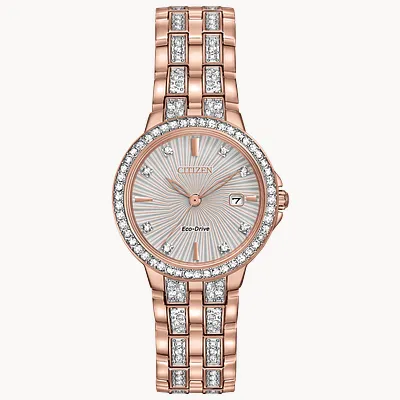 Citizen ladies watch with swarovski crystals sale